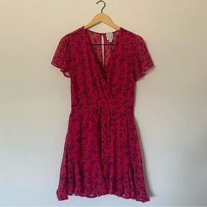 Francesca's Collections Pink Floral Mini Dress